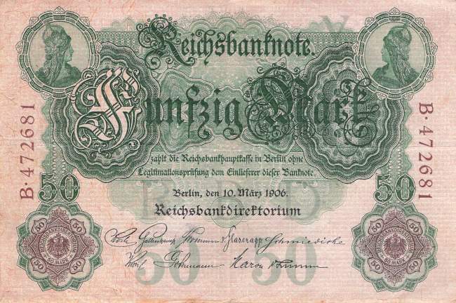 50 Mark 1906 Ro25a Y/B